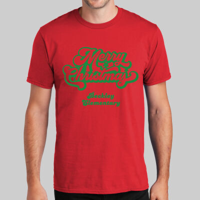 Adult T-Shirt - Merry Christmas - Green Thumbnail