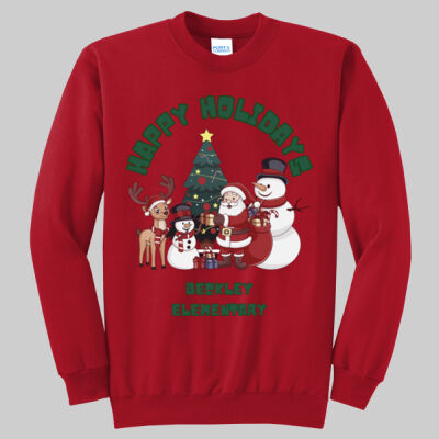 Adult Crewneck - Happy Holidays - Green Thumbnail