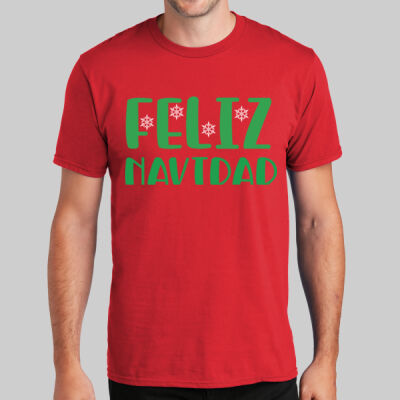 Adult T-Shirt - Feliz Navidad - Green Thumbnail