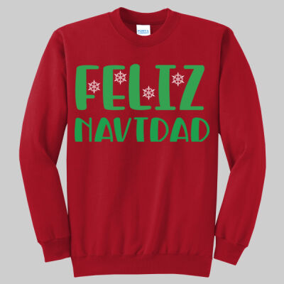 Adult Crewneck - Feliz Navidad - Green Thumbnail