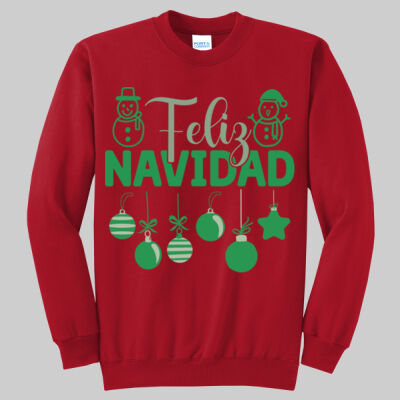 Adult Crewneck - Feliz Festive - Green Thumbnail