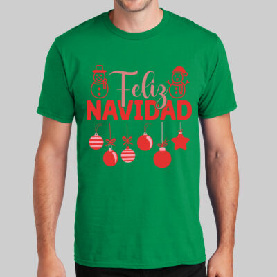 Adult T-Shirt - Feliz Festive - Red Thumbnail