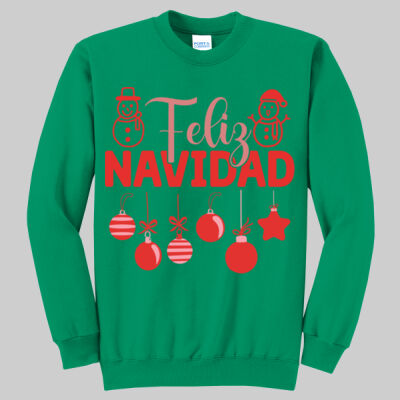 Adult Crewneck - Feliz Festive - Red Thumbnail