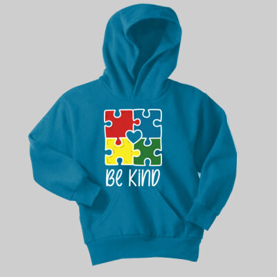 Youth - Be Kind Puzzle Hoodie - Autism Awareness Thumbnail