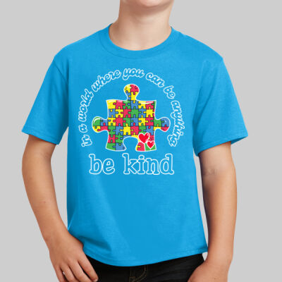 Youth - Be Kind Heart T-Shirt - Autism Awareness Thumbnail