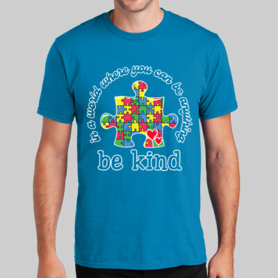 Adult - Be Kind Puzzle Piece T-Shirt - Autism Awareness Thumbnail