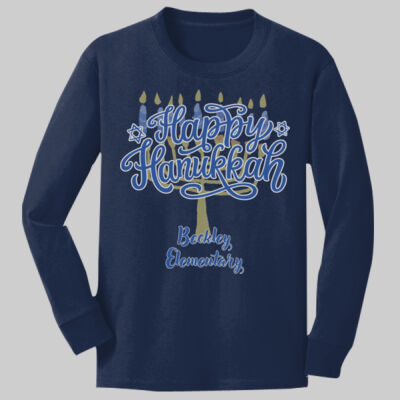Youth Long Sleeve Shirt - Happy Hanukkah Thumbnail
